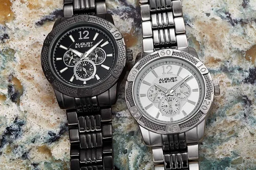 Vista 5 de August Steiner AS8058 - Reloj multifunción para hombre, 3 subesferas día, fecha y GMT