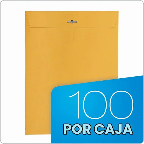 Vista 5 de Quality Park sobres con broche de 10 x 13, adhesivo engomado activado por humedad para sello seguro permanente, papel de 28 lb, marrón kraft