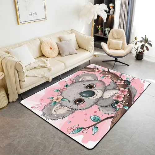 Vista 31 de jejeloiu Juego de alfombras de sala de estar, decoración de cine y noche, juego de alfombras de área de 3 x 5 con palomitas de maíz para interiores
