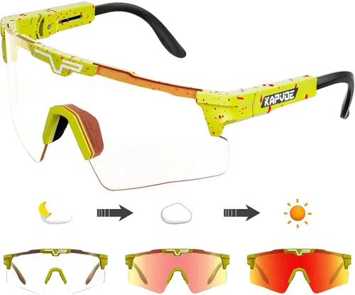 Vista 9 de KAPVOE Gafas de ciclismo fotocromáticas Gafas de sol deportivas de bicicleta de montaña Gases transparentes MTB Gafas hombres mujeres Bicicletas