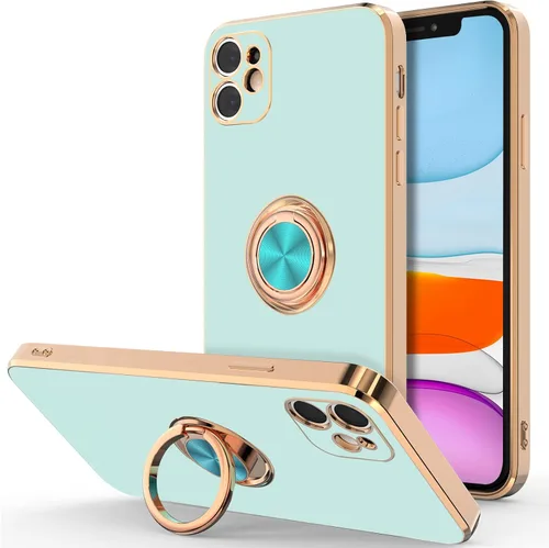 Vista 10 de Hython Funda para iPhone 11 con soporte de anillo [soporte de anillo giratorio de 360° con soporte magnético] [Soporte de montaje en automóvil]