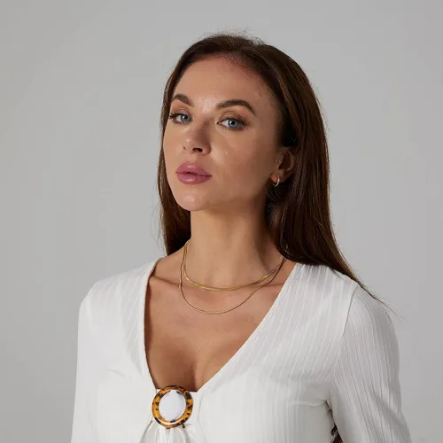 Vista 17 de Collares en capas para mujer, chapados en plata, delicada cuerda torcida de serpiente, delicado collar en capas, gargantilla de diferentes