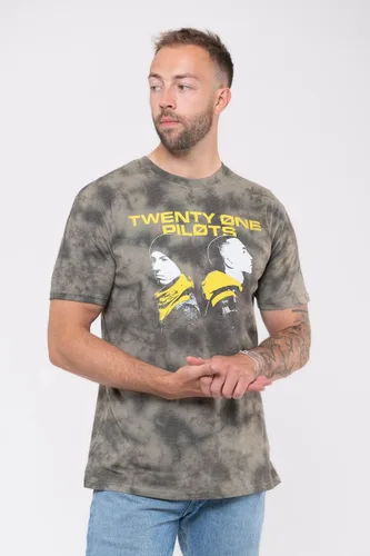 Vista 5 de Twenty One Pilots Camiseta Volver con espalda Banda Logo Unisex Dip Dye Verde