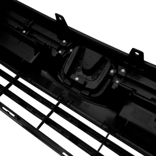 Vista 8 de PIT66 Protector de parrilla de parachoques delantero superior e inferior, compatible con Honda CRV 07-09 negro/cromo