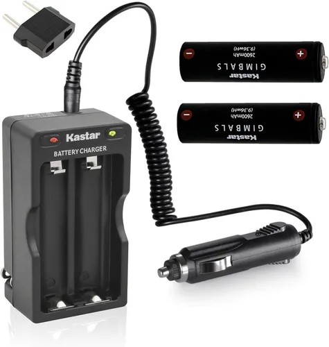Vista 6 de Kastar Kit de cargador de viaje de repuesto para batería GMB-B117, batería GMB-B118, estabilizador de cardán Feiyu AK2000, estabilizador de cardán