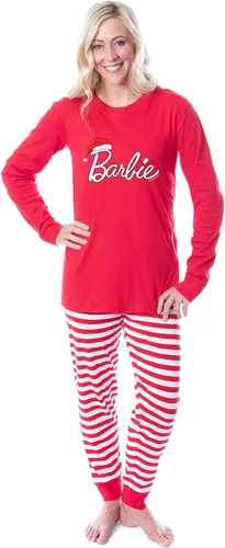 Vista 2 de INTIMO Barbie Family Christmas Logo Santa - Pijama unisex de 2 piezas