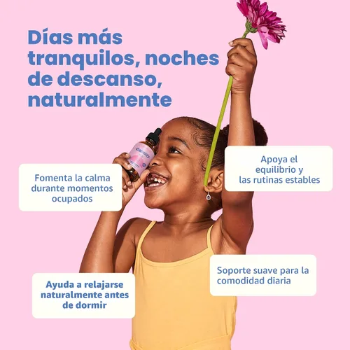 Vista 2 de JoySpring Calmify - Citrato de magnesio líquido para niños, sin azúcar, sin gluten, suplemento calmante con manzanilla, apoyo natural para niños