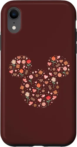 Vista 23 de iPhone 13 Pro Max Disney Mickey Mouse Icon Fill Chocolates Flowers Hearts Love Case