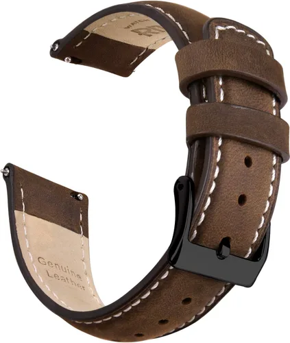 Vista 12 de Ritche Correas de Reloj de Cuero de Liberación Rápida Regalo de Navidad, Correas de Reloj Genuinas para Hombres y Mujeres, Correa de Reloj de Cuero
