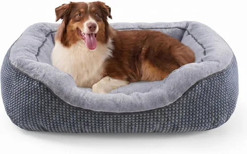 Vista 52 de Invenho - Camas para perros pequeños y medianos lavables, ortopédicas, calmantes, autocalentamiento, suaves, duraderas, con fondo antideslizante