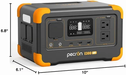 Vista 10 de Estación de energía portátil PECRON E300LFP, 288Wh/600W generador solar