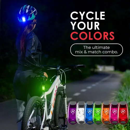 Vista 7 de LED Safety Light (2 Pack) - Clip On Strobe/Running Lights for Runners, Dog, Bike, Walking, Boat, Kayak, Stroller and More - High Visibility
