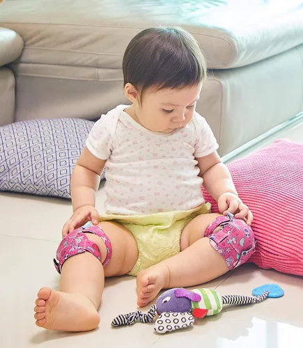 Vista 8 de Rodilleras para gatear cómodas unisex para niños pequeños y bebés que gatean 2 pares