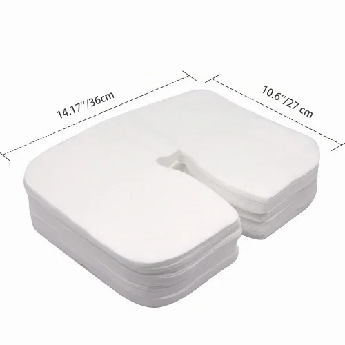 Vista 6 de 200 fundas desechables de algodón de grado médico, fundas para reposacabezas para mesas de masaje, sillas de masaje de 14.17 x 10.6 pulgadas
