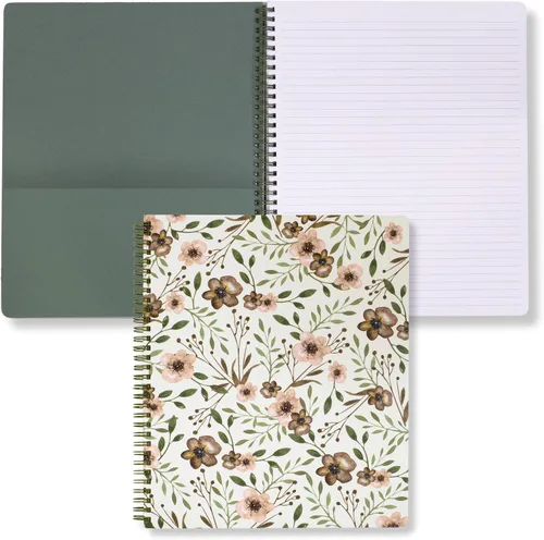 Vista 21 de Steel Mill & Co - Lindo cuaderno de espiral grande con rayas universitarias, 11 x 9.5 pulgadas con tapa dura duradera y 160 páginas forradas, puntos