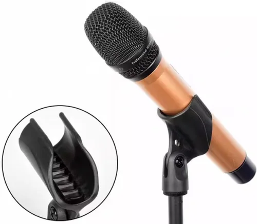 Vista 6 de Soporte universal para micrófono Soporte de micrófono para soporte Soporte de micrófono ajustable de 1.12-1.77 pulgadas para micrófonos de mano