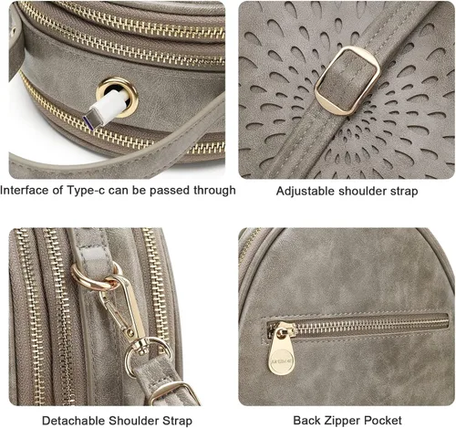 Vista 41 de T1953 Mochila para mujer, de piel sintética, para regalo para niñas y mujeres