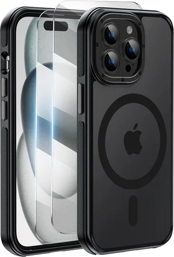 Vista 128 de Funda magnética para iPhone Air con protector de lente de cámara, protección grado militar de 10 pies, compatible con funda MagSafe Slim para iPhone