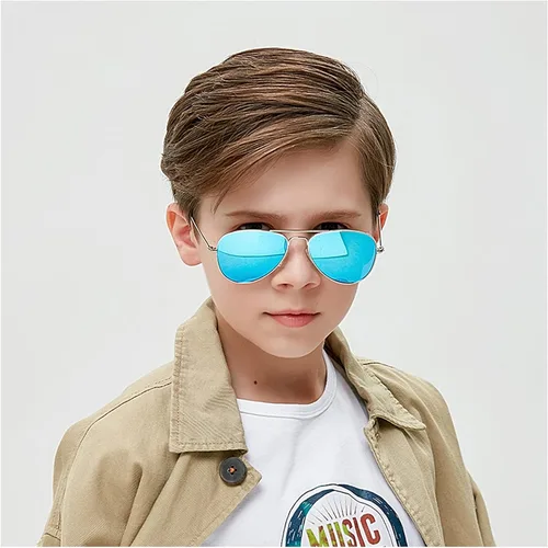 Vista 2 de Gafas de sol polarizadas de aviador para niños, niñas, jóvenes y jóvenes de 5 a 18 años