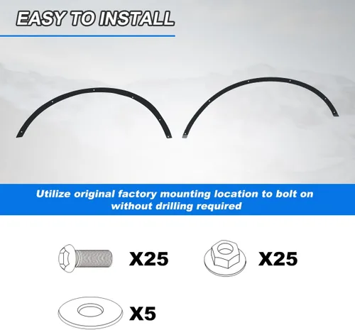 Vista 7 de WolfX Kit de guardabarros de 2 puertas y 4 puertas compatible con Ford Bronco 2021 2022 2023 2024 2025 Juego de 4 piezas Front & Rear Wheel Fender