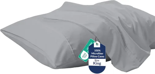 Vista 16 de Royale Linens Juego de 2 fundas de almohada Queen – Fundas de almohada de cama – 20 x 30 pulgadas – Fundas de almohada negras – 1800 microfibra