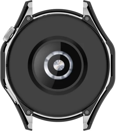 Vista 8 de FitTurn Funda protectora de pantalla compatible con Huawei Watch GT4 de 1.811 in, parachoques de PC de color de repuesto con vidrio templado Escala