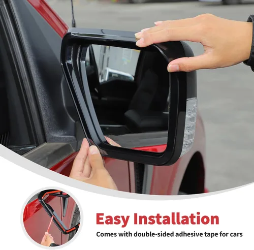 Vista 4 de Linskip Protector de Espejo Lateral Compatible con Ford F150 2021 2022 2023 2024, Protector de Espejo Retrovisor para Ford F-150 Accesorios