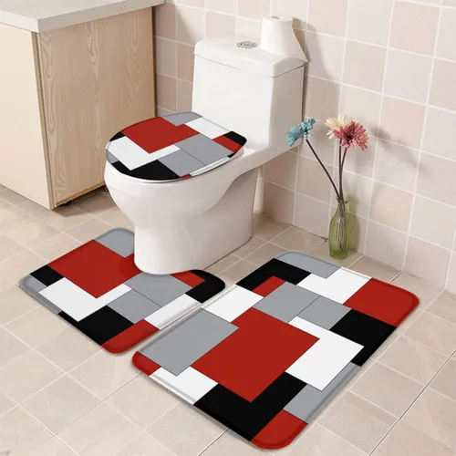 Vista 16 de Savannan Juego de 3 tapetes de baño, diseño patriótico de la bandera estadounidense, pentagrama, libertad, país, absorbente, suave, antideslizante