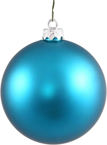 Vista 29 de Vickerman Adorno de bola de Navidad inastillable con acabado de lentejuelas con tapa perforada, 6 por bolsa, 4 pulgadas, color negro