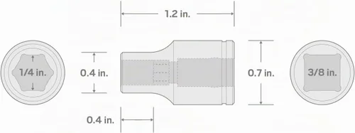 Vista 7 de TEKTON Unidad de 3/8 pulgadas x 1/4 pulgada hexagonal magnético soporte de broca SHA15402