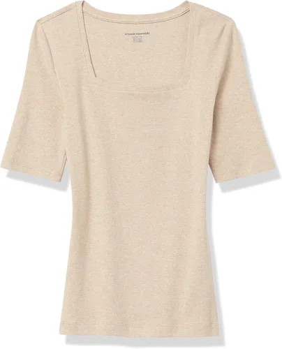 Vista 6 de Tienda Essentials - Camiseta de manga corta y cuello cuadrado para mujer