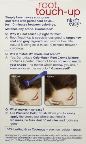 Vista 2 de Clairol Nice 'N Easy - Kit de retoque de raíz, marrón dorado medio 5G