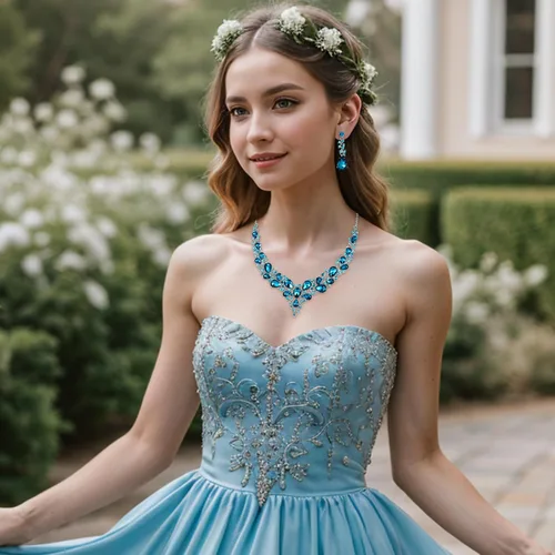 Vista 2 de BriLove - Juego de collar y aretes colgantes, para mujer, collar para impresionar, grupo de lágrima de cristal austriaco, nupcial, para boda.