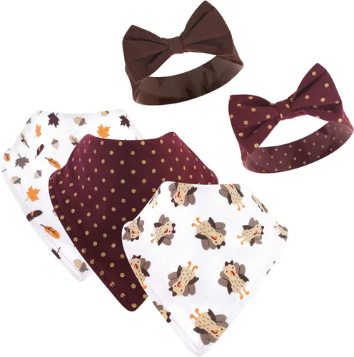Vista 6 de Hudson Baby Conjunto de babero y diadema de algodón unisex para bebé Leopard Mamas Mini