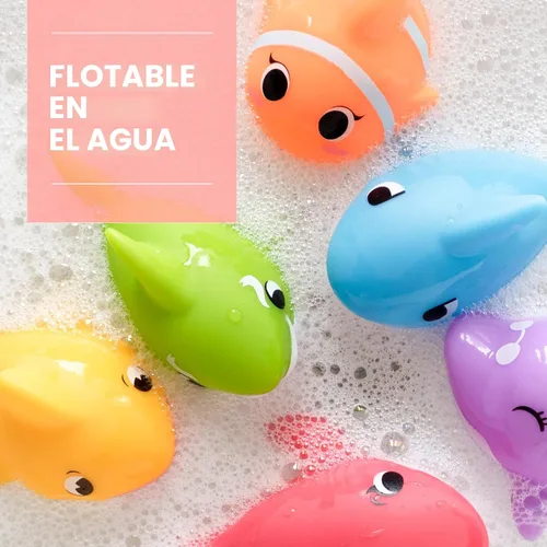 Vista 3 de Hely Cancy Juguetes de Baño para Niños - Juguetes para Bebés sin Agujeros para Niños de 1 Año, Niños y Niñas, Juguetes de Agua para Ducha y Piscina