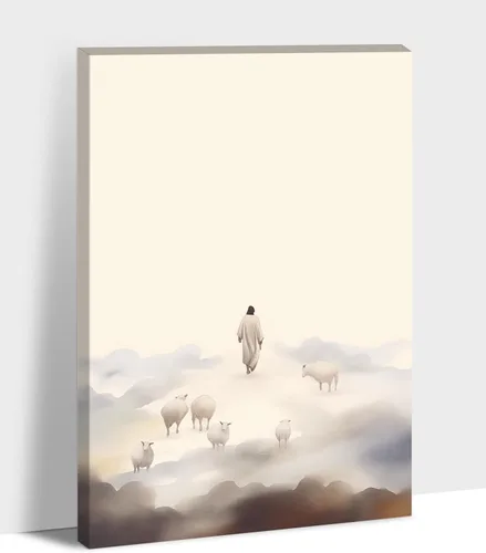 Vista 13 de Arte de pared de Jesús y el niño, póster minimalista bohemio cristiano, lienzo para pared, imagen abstracta de Jesús, arte cristiano religioso