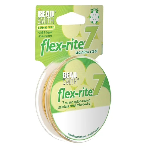 Vista 17 de The Beadsmith Flex-Rite - Alambre de acero inoxidable recubierto de nailon Transparente: 30 pies