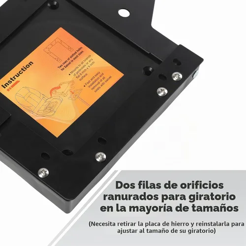 Vista 3 de Leader Accessories - Soporte de asiento de desconexión rápida con asiento de barco giratorio, 2 juegos Ajuste universal para todas las bases