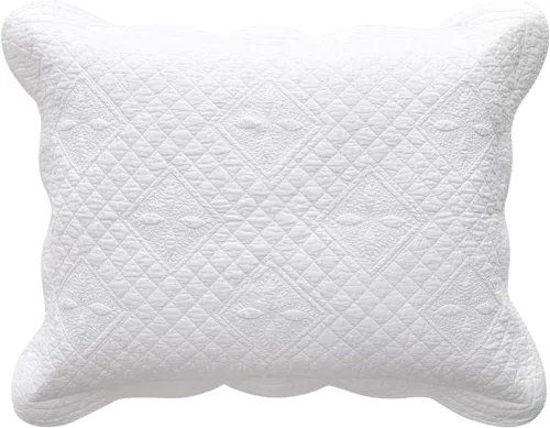 Vista 12 de Calla Angel Sage Garden - Funda de almohada acolchada de algodón puro de lujo matelassé, estándar, 20 x 26 pulgadas, café
