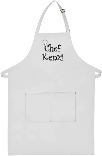 Vista 15 de Hecho en los EE. UU. Delantal Premium Bordado Personalizado para Adultos para Hombres Mujeres Día del Padre Día de la Madre Cocina Barbacoa Parrilla
