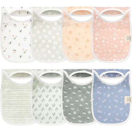 Vista 19 de KeaBabies Paquete de 8 Baberos para Niños y Niñas, Baberos sin Botones para Babear, Dentición de Bebés Niñas y Niños Pequeños, Recién Nacidos