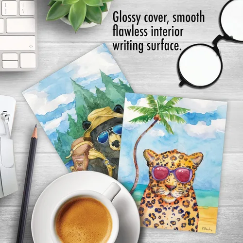 Vista 5 de Best Card Co - Juego de 10 tarjetas de notas surtidas con sobres, caja de acuarela para animales amantes de los animales, AM6670OCB-B1x10