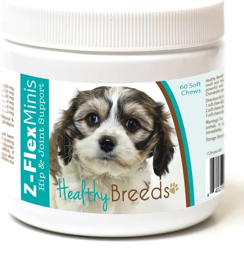Vista 95 de Healthy Breeds Affenpinscher Z-Flex Minis - Masticables suaves para cadera y articulaciones, 60
