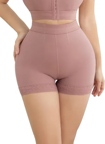 Vista 8 de KELLYLEE Pantalones cortos de ropa interior con control de abdomen para mujer, de cintura alta, moldeadores de glúteos, pantalones cortos beige