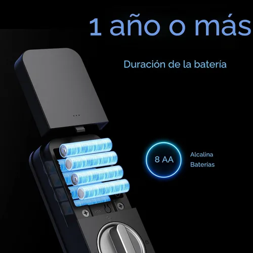 Vista 4 de ThorBolt X1 Cerradura de llave Apple Home, solo para iOS, cerradura de puerta inteligente sin llave HomeKit con huella digital, cerradura de cerrojo