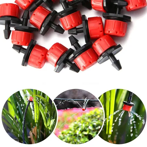 Vista 6 de MSDADA Sistema de riego automático de jardín de 50 pies, kit de riego de plantas de distribución en blanco de 1/4 de pulgada, accesorios que