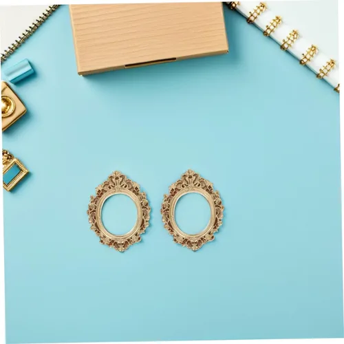 Vista 8 de 10pcs Mini Vintage Gold Picture Frames for Jewelry Display Crafts
