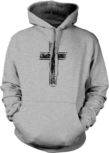 Vista 18 de Tcombo Sudadera con capucha unisex con diseño de cruz angustiada