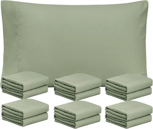 Vista 15 de FreshCulture Fundas de Almohada Beige Tamaño Queen Paquete de 2 - Juego de Fundas de Almohada - Cierre de Sobre - Tela de Microfibra Cepillada Suave