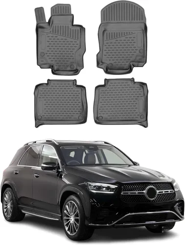 Vista 13 de OMAC Alfombrillas de carga para Mercedes GLS Class X167 2020-2025 7Seats de goma, color negro